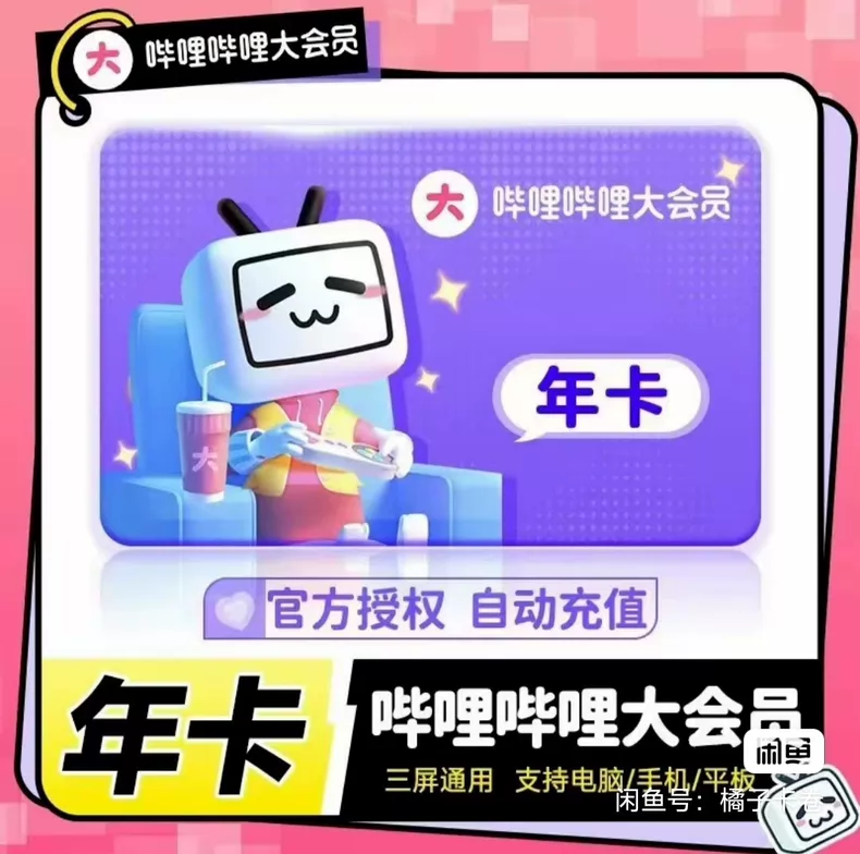 bilibili年卡12个月哔哩哔哩12月大会员年卡哔哩哔哩
